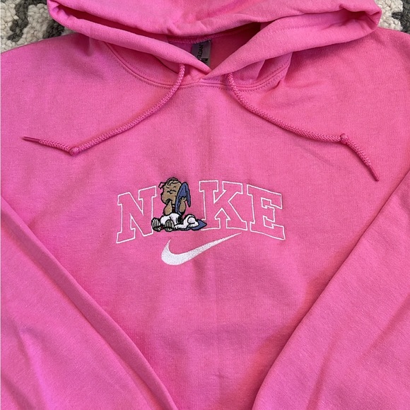 Gildan Shirts Nike Charlie Brown Hot Pink Hoodie Poshmark